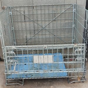 100 Jaulas metálicas plegables y apilables para botellas
